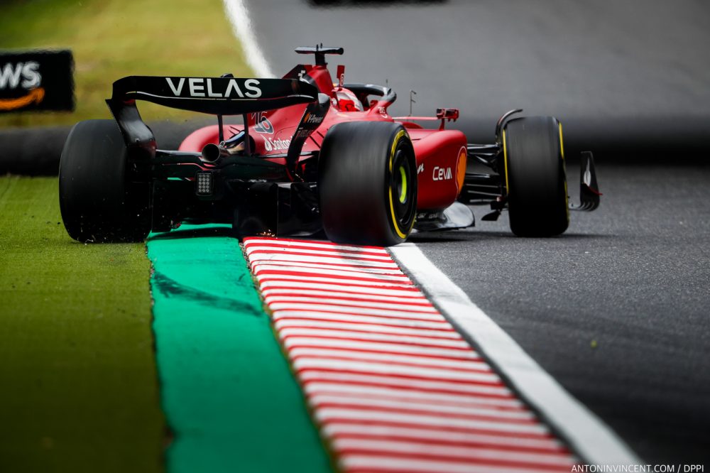 16 LECLERC Charles (mco), Scuderia Ferrari F1-75, action during the Formula 1 Honda Japanese Grand Prix 2022, 18th round of the 2022 FIA Formula One World Championship from October 7 to 9, 2022 on the Suzuka International Racing Course, in Suzuka, Mie Prefecture, Japan - Photo Antonin Vincent / DPPI