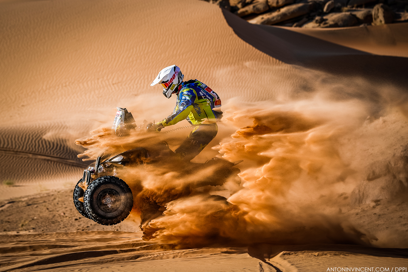 169 Carrizo Tobias Juan (arg), Yamaha M.E.D. Racing Team, Quad, action during the 2nd stage of the Dakar 2021 between Bisha and Wadi Al Dawasir, in Saudi Arabia on January 4, 2021 - Photo Antonin Vincent / DPPI